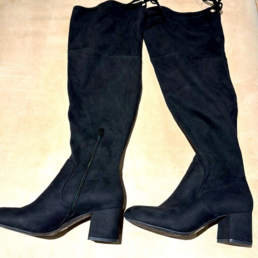 Over knee boots faux suede